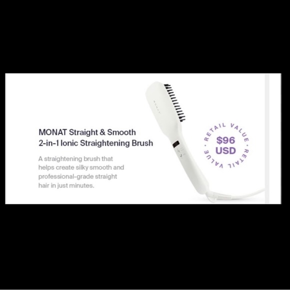 Monat Straight & Smooth 2-in-1 Ionic Straightening Brush - Picture 9 of 9
